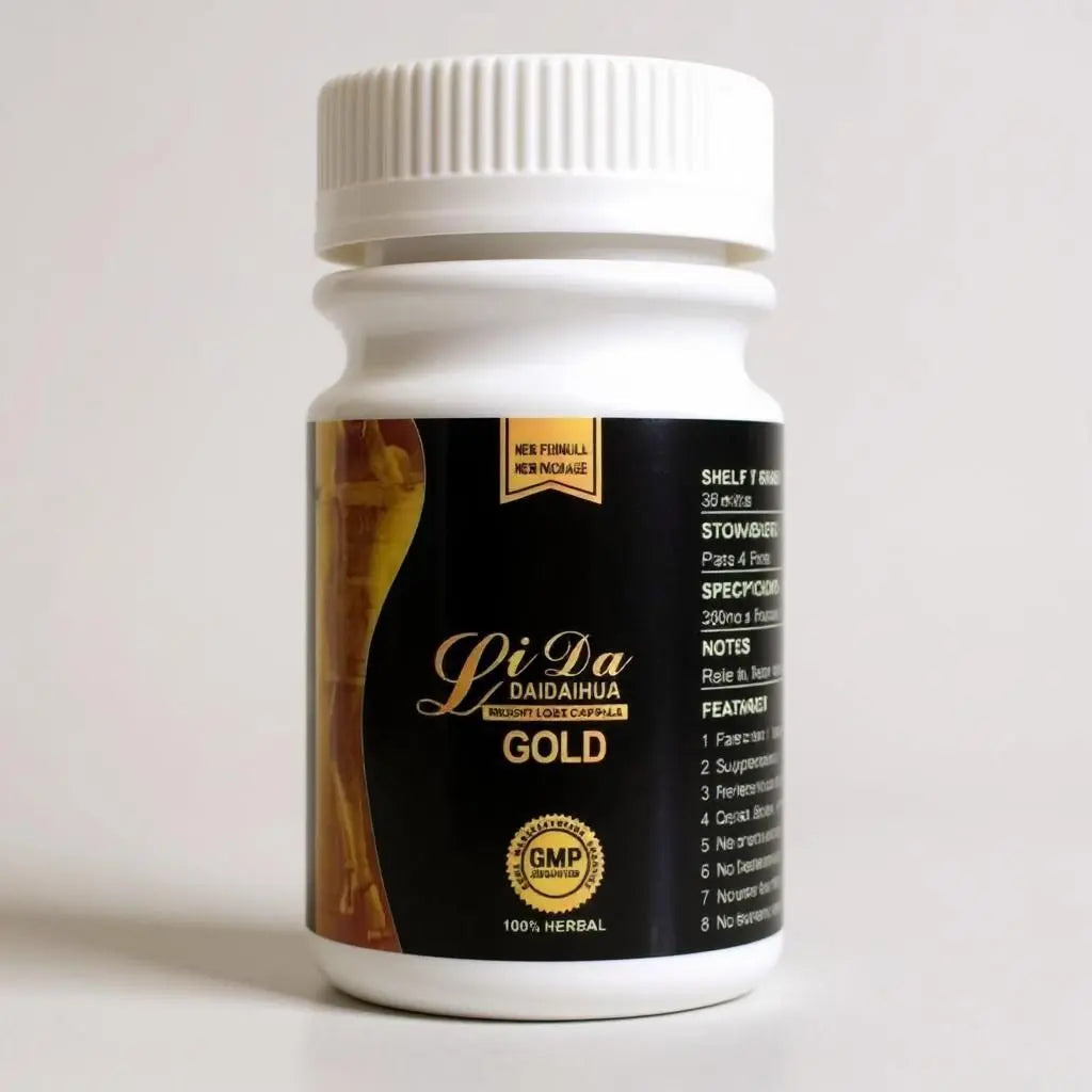 Capsulas LiDa Gold de DaiDaiHua | Ayuda Natural para Pérdida de Peso | Suplemento Adelgazante LiDa DaiDaiHua