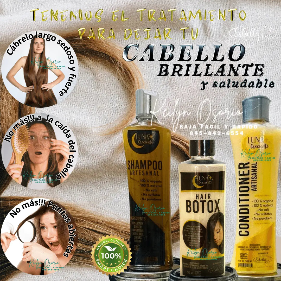 Set Para la caida del cabello Organico ARTESANAL All Natural Esbelta