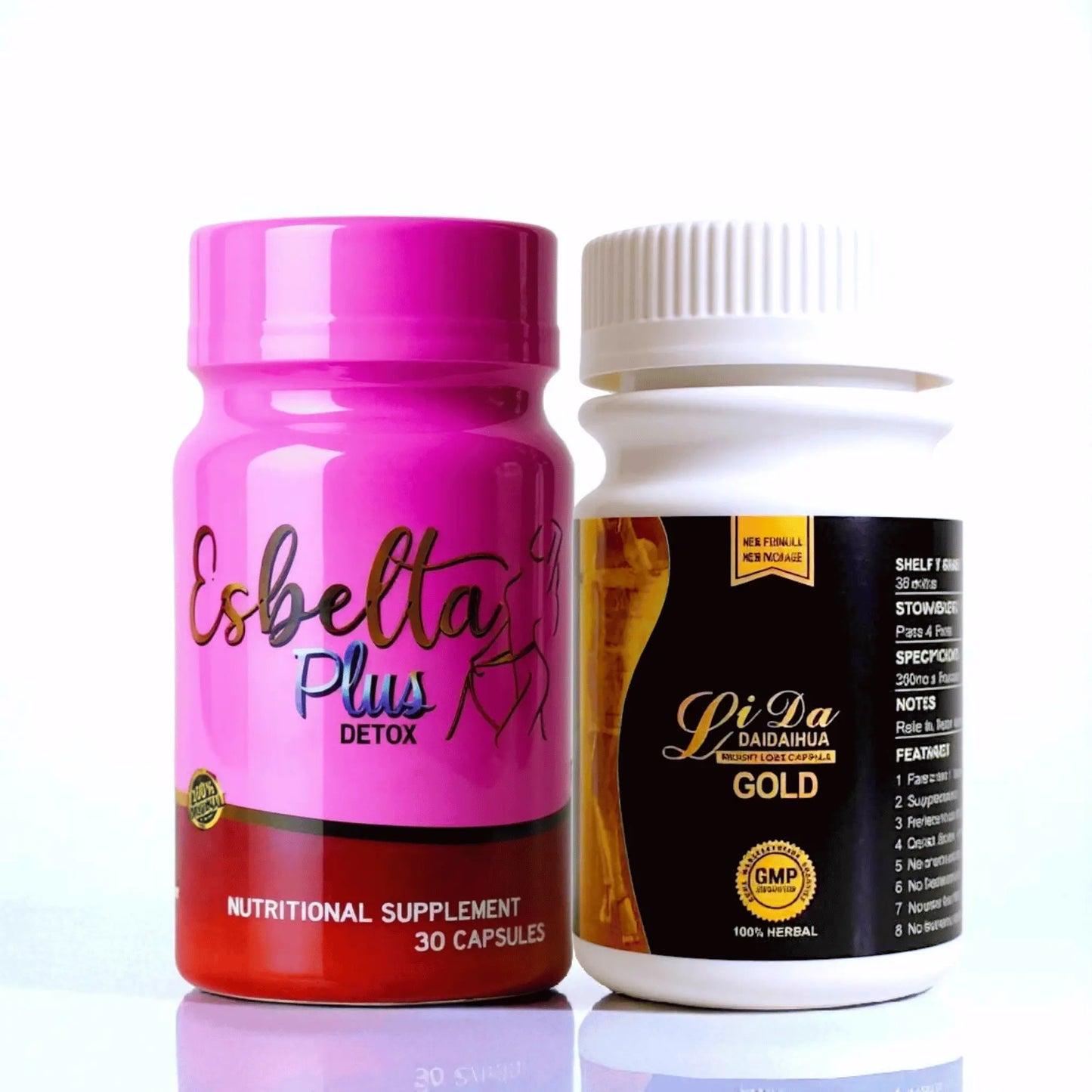 Bienestar y Belleza: Suplementos Naturales Lida Gold & Detox para Cuidado Digestivo y Equilibrio Metabólico ESBELTA, NATURAL DE MÉXICO Y TRIM-FAST