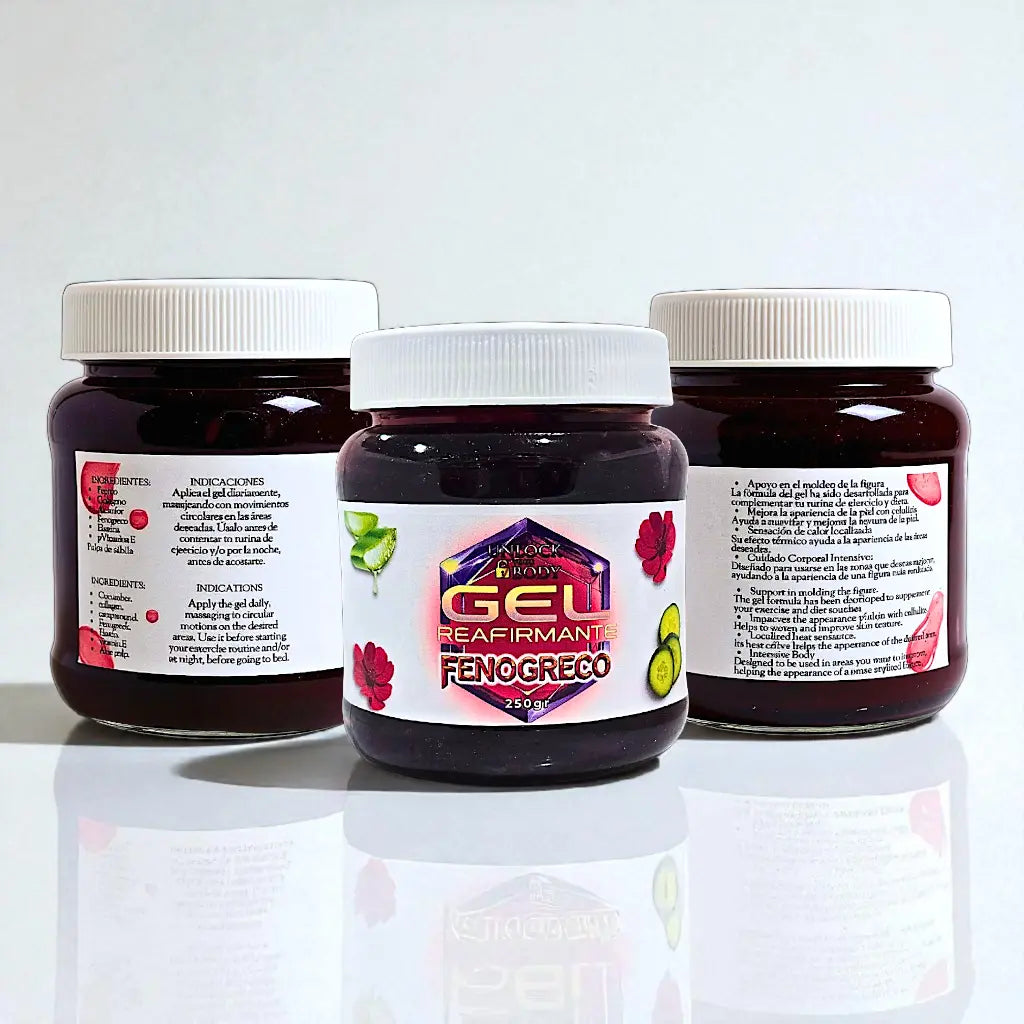 Gel Reafirmante de Fenogreco 250g BAJA FACIL Y RAPIDO CON KEILYN OSORIO