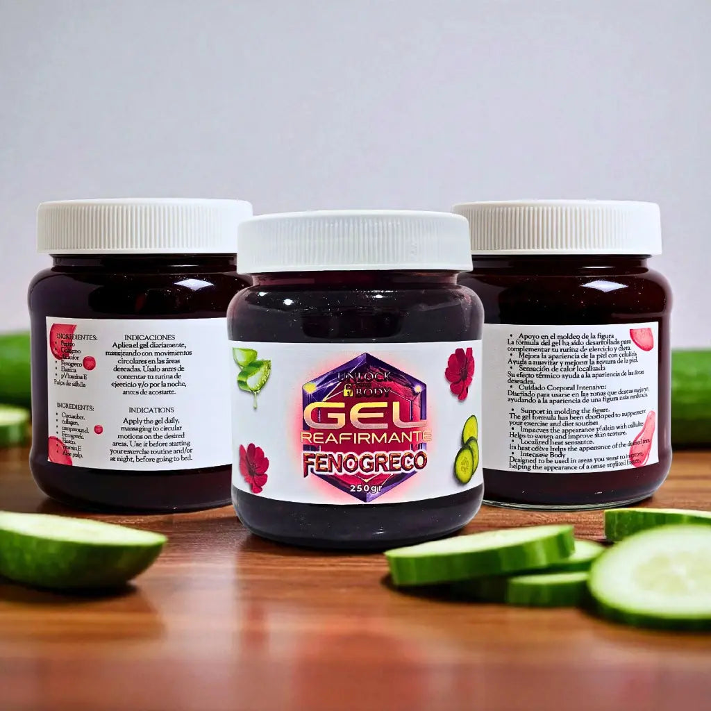 Gel Reafirmante de Fenogreco 250g BAJA FACIL Y RAPIDO CON KEILYN OSORIO