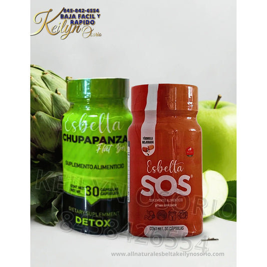 Duo Esbelta SOS y Detox Flat Belly All Natural Esbelta