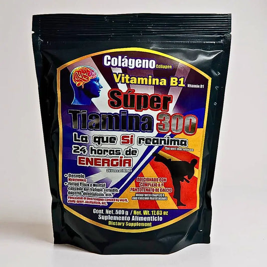 Súper Tiamina 300 con Colágeno y Complejo B – Suplemento Alimenticio para Energía y Vitalidad Natural de México