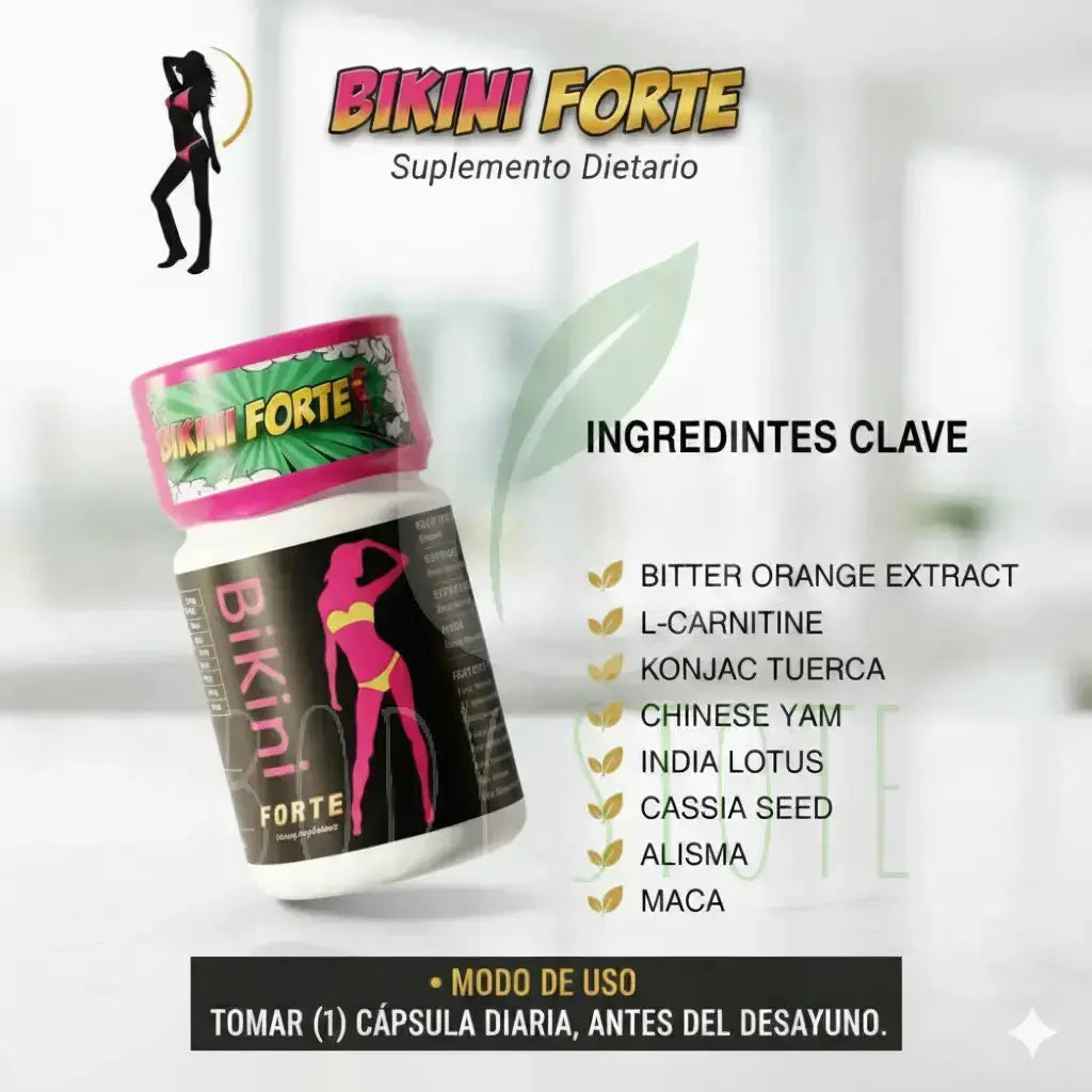 Productos naturales bikini forte | Fórmula Herbal Avanzada + Chupa Panza Forte (Incluye Té Detox Gratis) U BODY STORE HEALTH & BEAUTY SUPLEMENTES