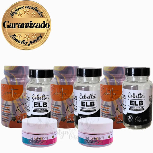 Paquete de 3 meses para la pérdida de peso All Natural Esbelta