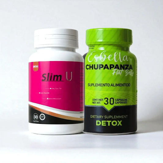 Dúo de Bienestar: suplemementos Slim U  & Detox a tu Medida ESBELTA, NATURAL DE MÉXICO Y TRIM-FAST