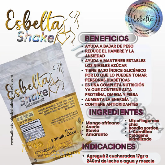 Esbelta shake de vainilla 3 pack BAJA FACIL Y RAPIDO CON KEILYN
