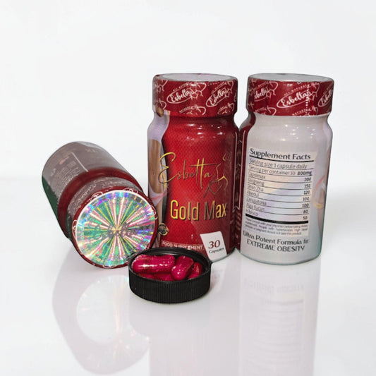 Esbelta Gold Max de U BODY STORE en frascos rojoss