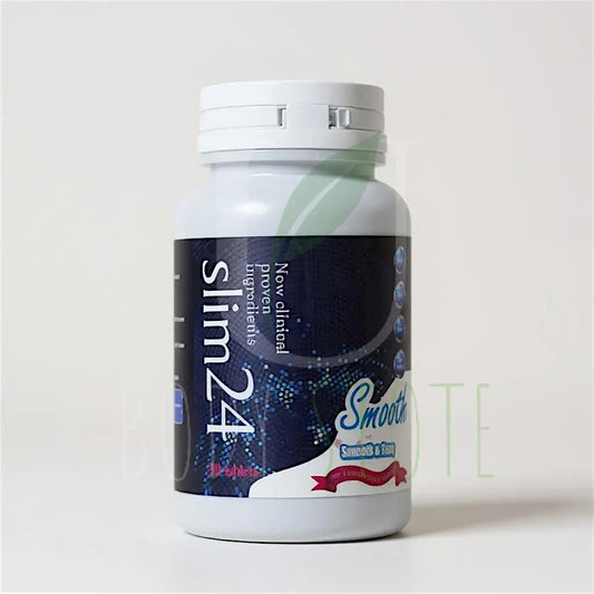 Frasco  Slim 24 de U BODY STORE con etiqueta azul y blanca, ideal para rutinas de bienestar.